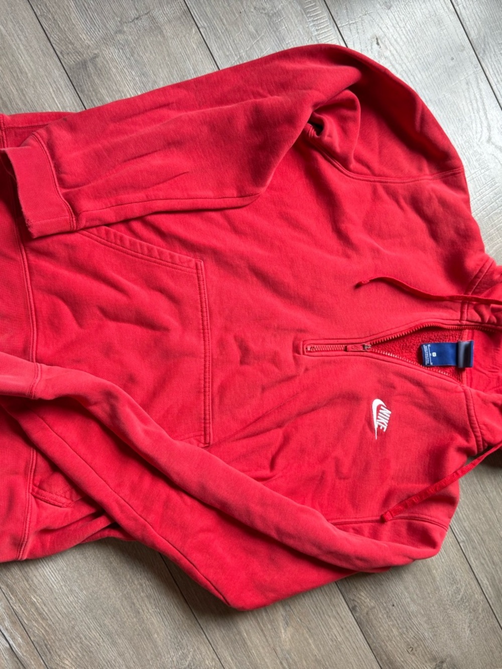 Nike Red Half-Zip Pullover Hoodie